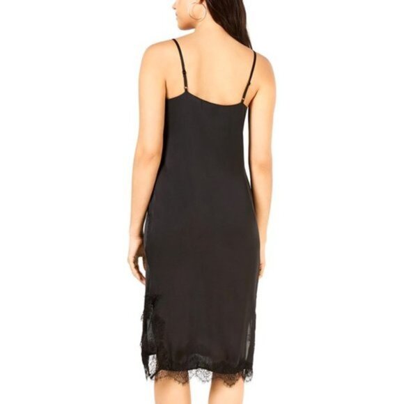 Project 28 Women's Lace-Trim Slip Dress in Black. M - Picture 2 of 6